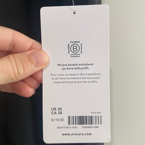 ATHLETA Venice Pant Flare Split Hem 882675 NEW Black Plus Size 3X - Picture 13 of 15